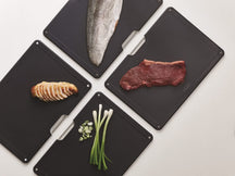 Joseph Joseph 4-piece cutting board set with holder - Folio - Large - Stainless Steel