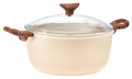 Sambonet Casserole Pan Rock 'n' Rose Cream - ø 24 cm - standard non-stick coating