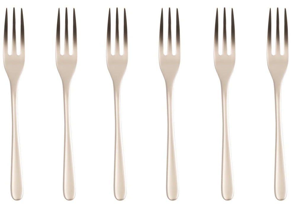 Sambonet Cake Forks Taste Antique Champagne 6 Pieces