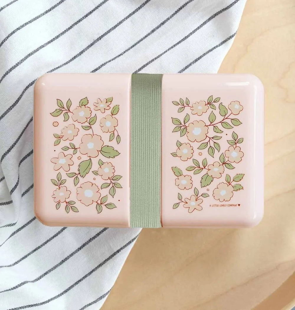 A Little Lovely Company Lunchbox - Roze Bloesems