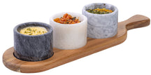 Jay Hill Serving board - With marble dishes - 37 x 11 cm