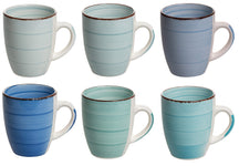 Studio Tavola Mugs Ocean Blue 350 ml - 6 Pieces