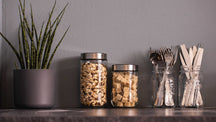 Sareva Storage jar - Glass / stainless steel lid - ø 8 cm / 800 ml