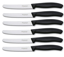 Victorinox Tomato / Sausage Knife Swiss Classic - Black - 6 Pieces