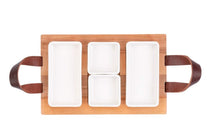 Bowls & Dishes Serving Board / Divider Plate (Fondue, Tapas, BBQ) Streetfood 3-compartment White - Medium