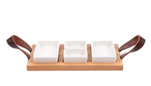 Bowls & Dishes Serving Board / Divider Plate (Fondue, Tapas, BBQ) Streetfood 3-compartment White - Medium