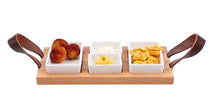 Bowls & Dishes Serving Board / Divider Plate (Fondue, Tapas, BBQ) Streetfood 3-compartment White - Medium