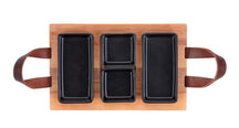 Bowls & Dishes Serving Board / Divider Plate (Fondue, Tapas, BBQ) Streetfood 3-compartment Black - Medium