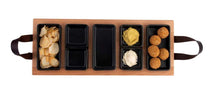 Bowls & Dishes Serving Board / Divider Plate (Fondue, Tapas, BBQ) Streetfood 5-compartment Black - Large