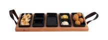 Bowls & Dishes Serving Board / Divider Plate (Fondue, Tapas, BBQ) Streetfood 5-compartment Black - Large