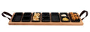 Bowls & Dishes Serving Board / Divider Plate (Fondue, Tapas, BBQ) Streetfood 7-compartment Black - XXL