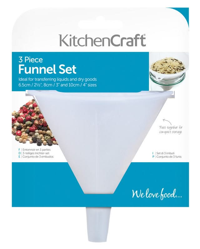 KitchenCraft Funnel Set (ø 6.5, ø 8 and ø 10 cm) 3-Piece