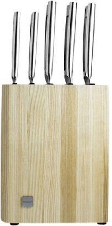 Wartmann Knife block pro + 5 kitchen knives - Rockwell 58