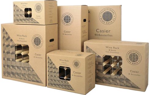 Traditional wine rack - Dark oak - 16 bottles