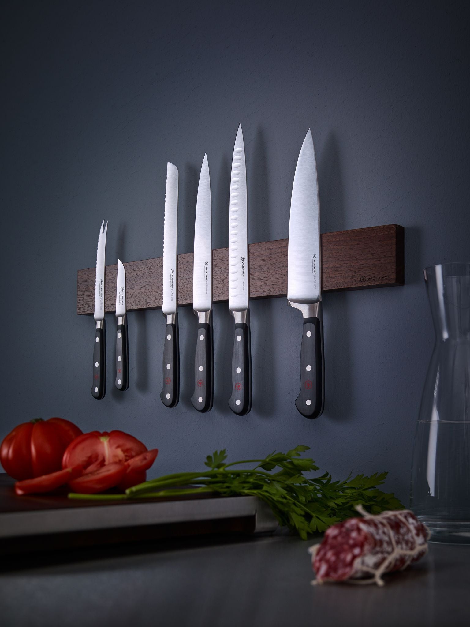 Various types of knife steel